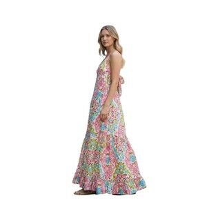 HOUSE OF HARLOW 1960 Floral Open Tie Back Tiered Boho Maxi Dress Size S NWT
